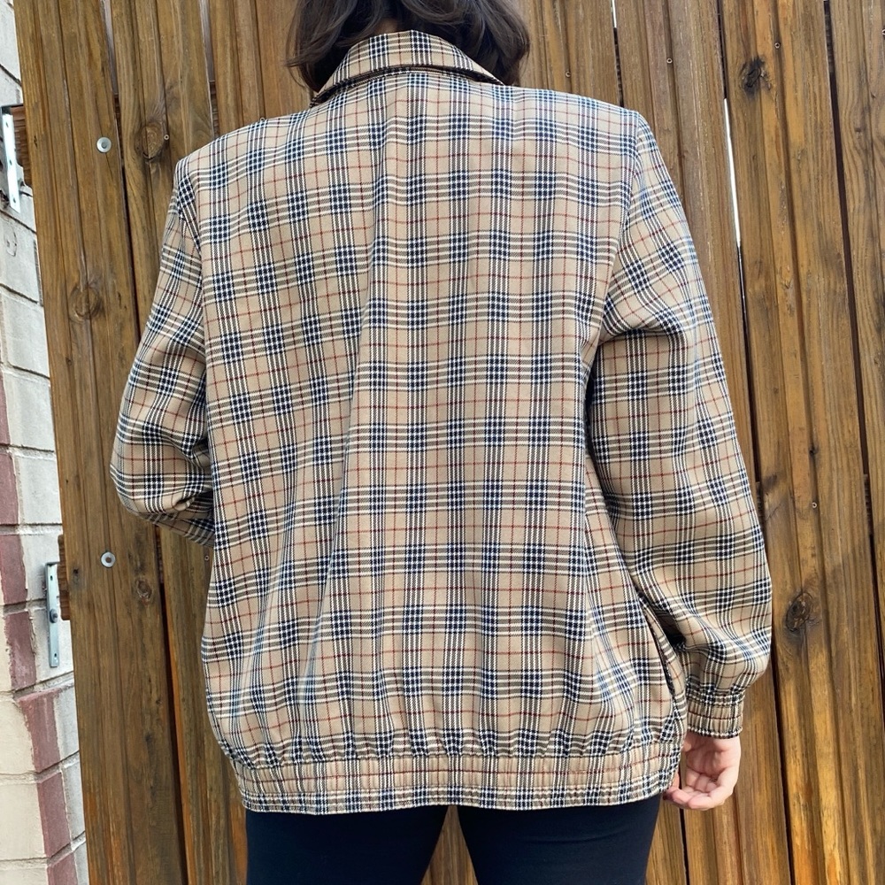 VINTAGE Alfred Dunner Button Up Plaid Jacket M-XL - Picture 4 of 4